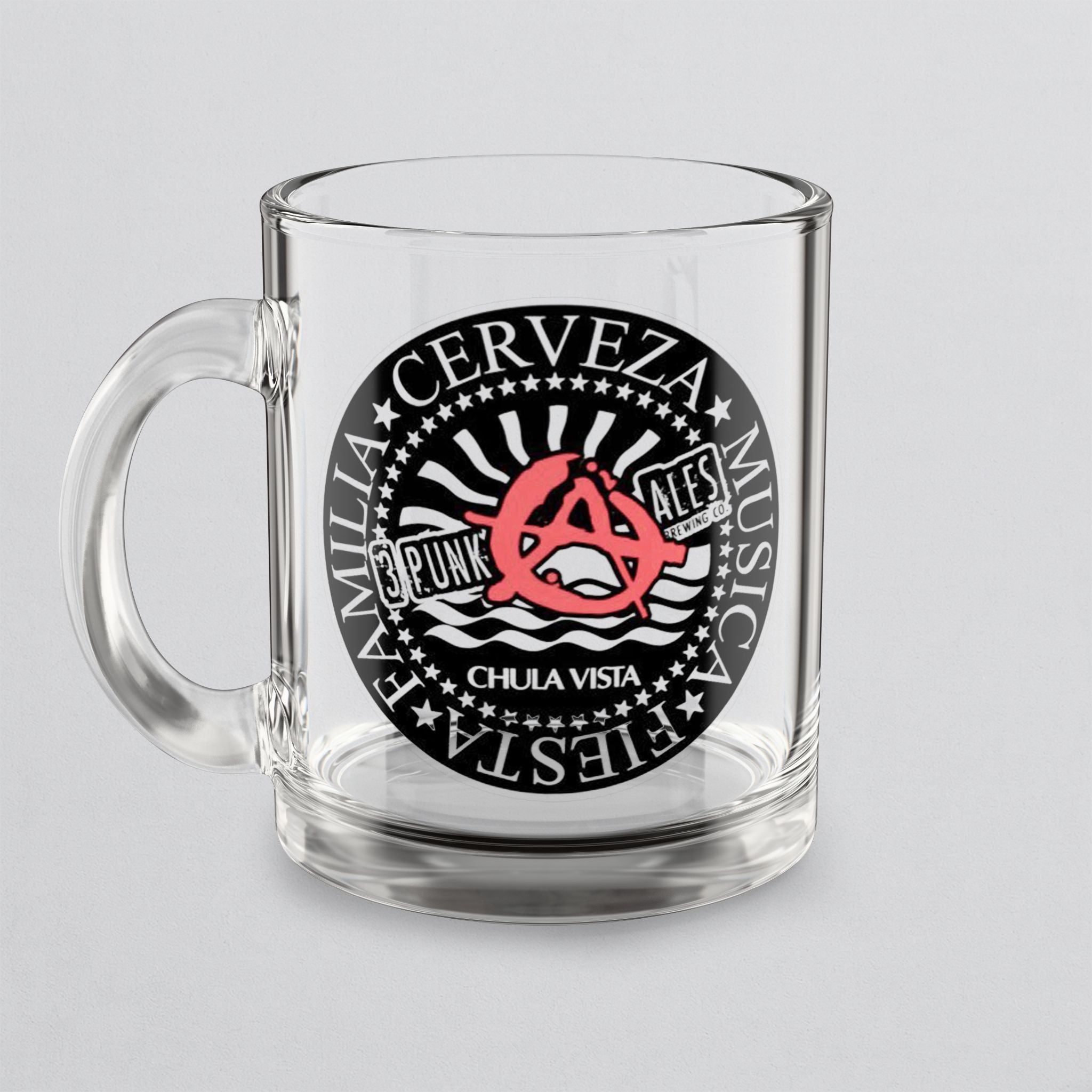 3 Punk Ales “Badge” Glass Mug – 10 oz